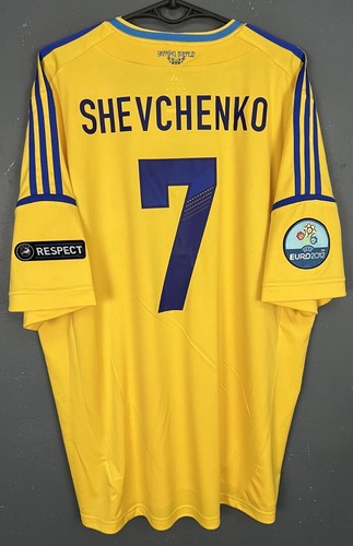 SHEVCHENKO #7 MEN'S UKRAINE 2011/2012 SOCCER FOOTBALL SHIRT JERSEY SIZE 2XL XXL