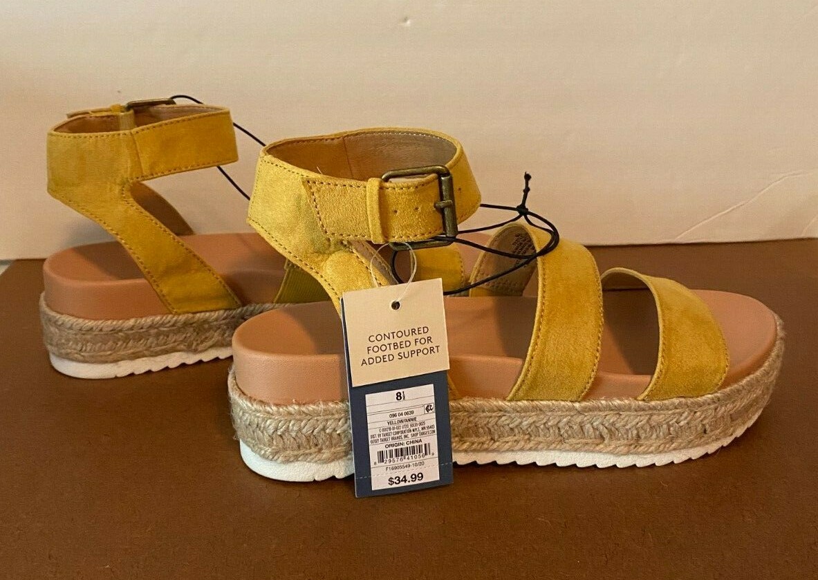 Ｋ Women's size 8 1/2 Universal Thread Annie yellow platform