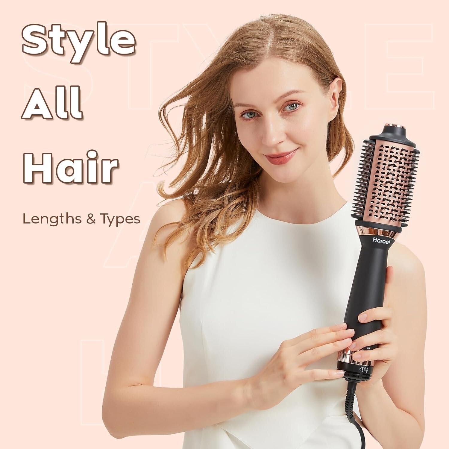 Blow Dryer Brush Hair Dryer Brush in One, 4 in 1 for Drying Straightening Curlin-image