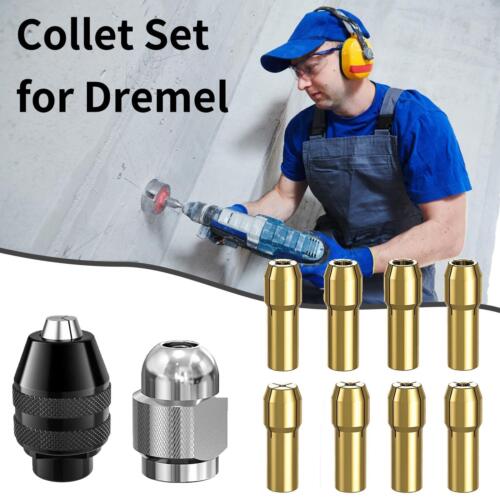 Drill Chuck Collet Set for DREMEL Drill Bit Chuck Shank Rotary Tool Quick Change - Picture 1 of 14