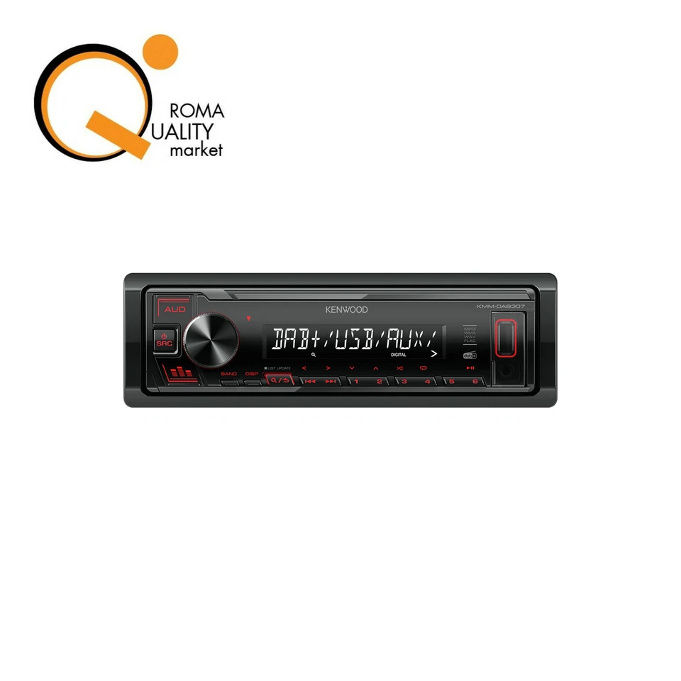 Autoradio Kenwood KMM DAB 307 Sorgente multimedia con radio DAB+ USB AUX - Immagine 2 di 2