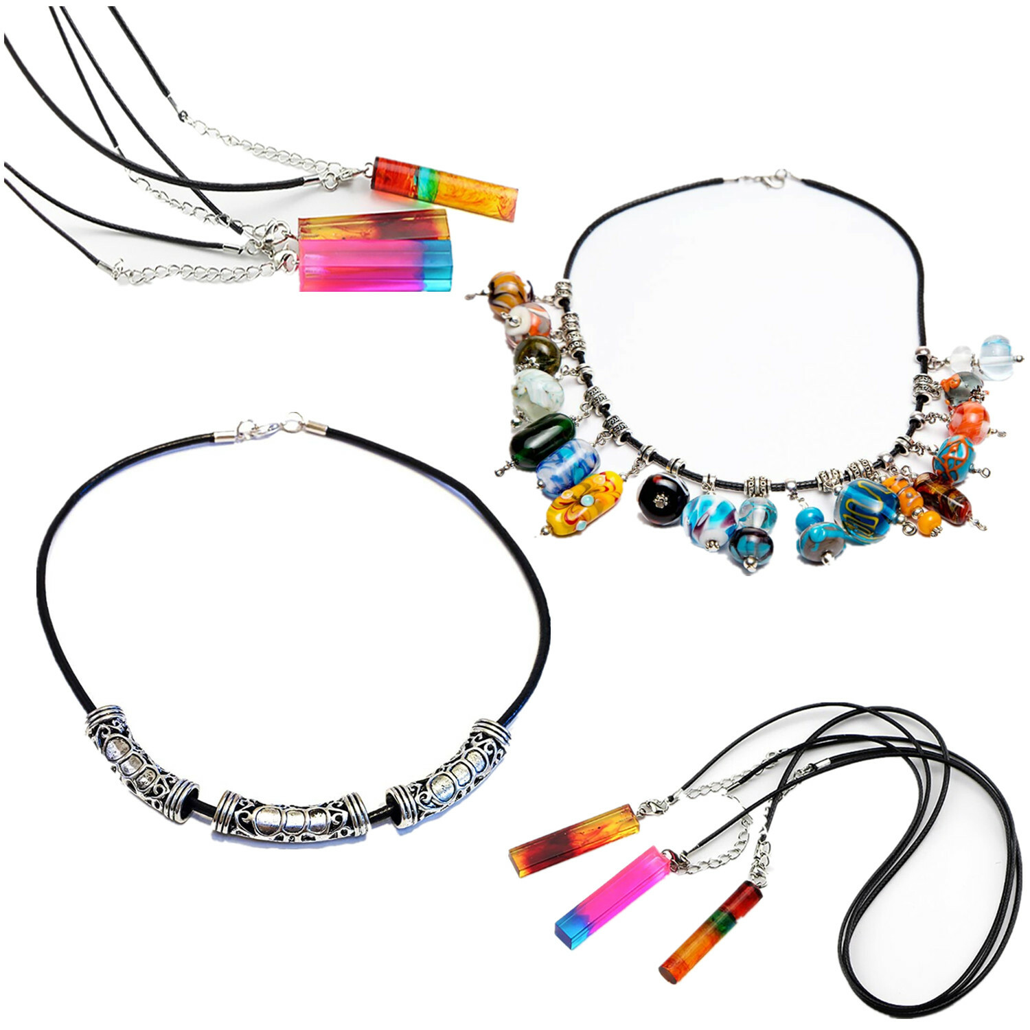 50X Leather Necklace Cord w/ Clasp 1.5mm Necklace Bracelet Jewelry