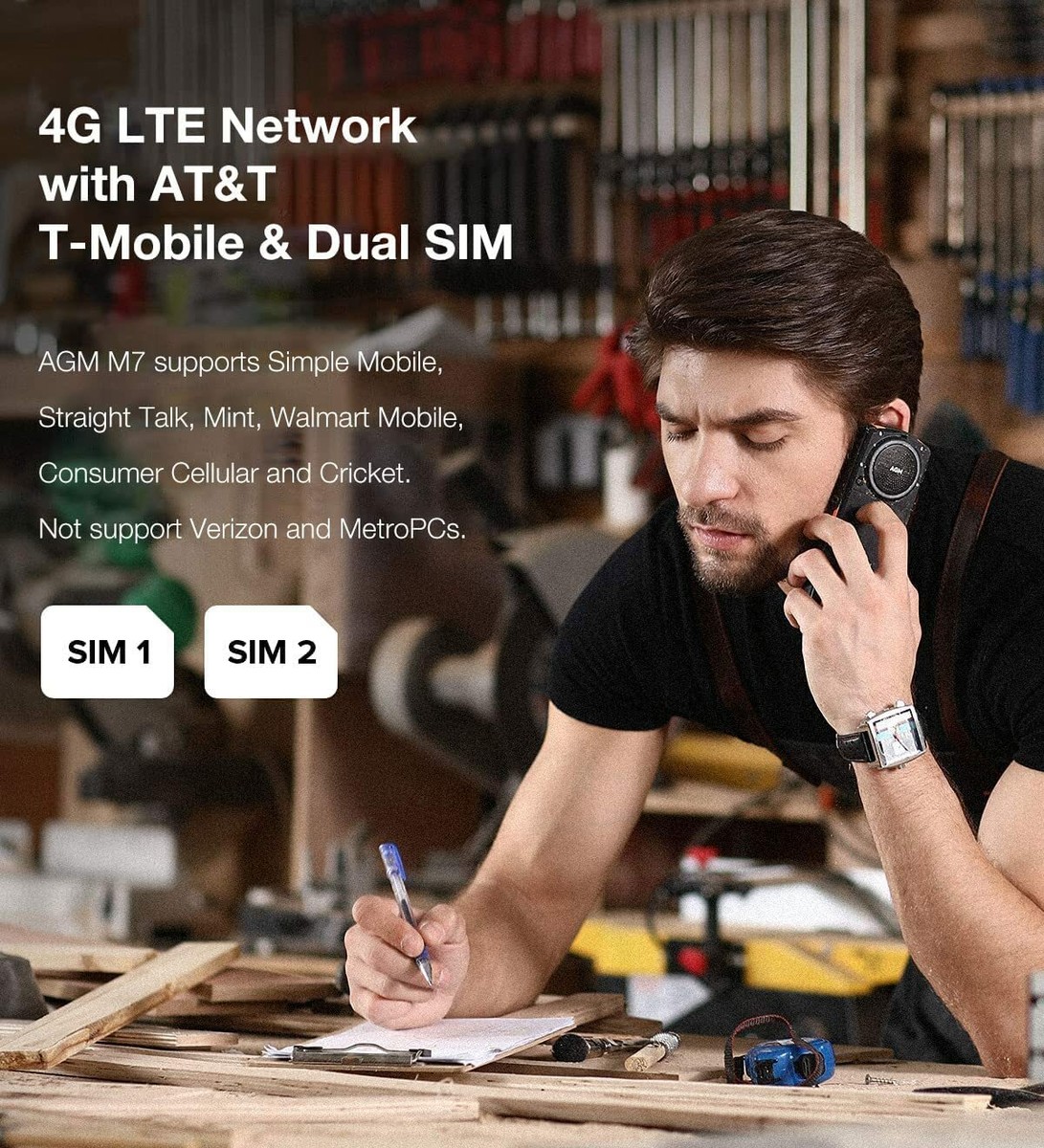 AGM M7 Teléfono Resistente 4G, Smartphone Resistente Con Pantalla - Foto 3