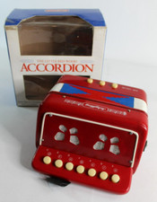 2003 Schylling the Little Red ACCORDION In Box 7 key TESTED PLAYS GREAT EUC