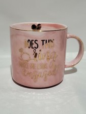 Engaged Coffee Mug Pink  Gold