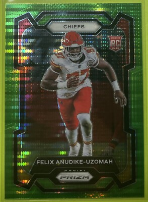 2023 Prizm Football Felix Anudike-Uzomah Neon Green Prizm Rookie Card #349
