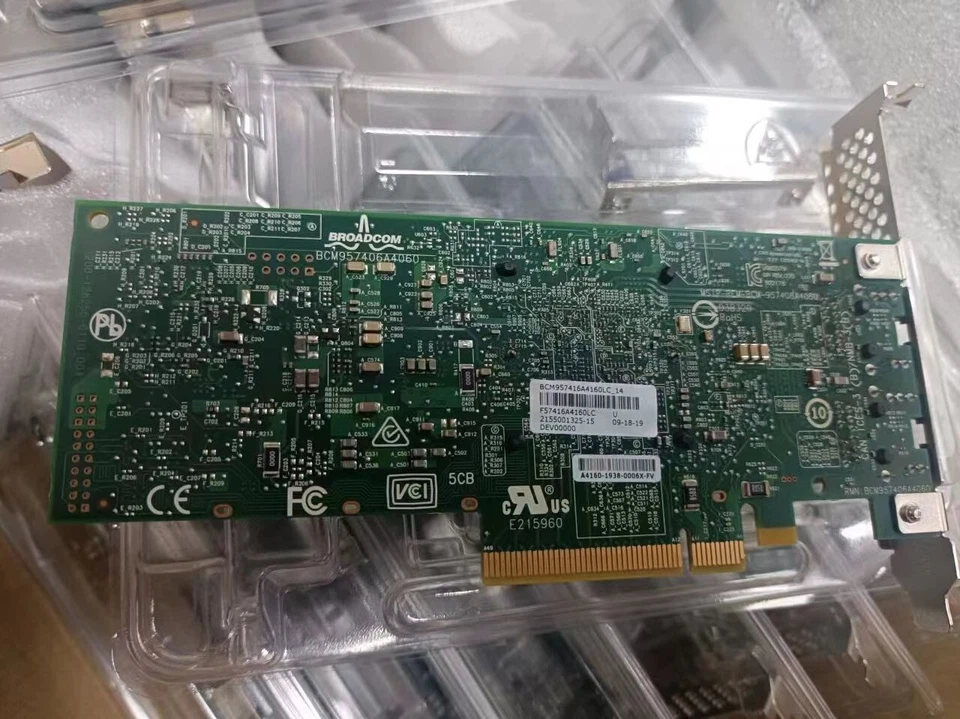 Lenovo Broadcom BCM57416 BCM957416A4160LC Dual-Port 10GB Base-T PCIe 00YK535 NIC - Image 2 of 3