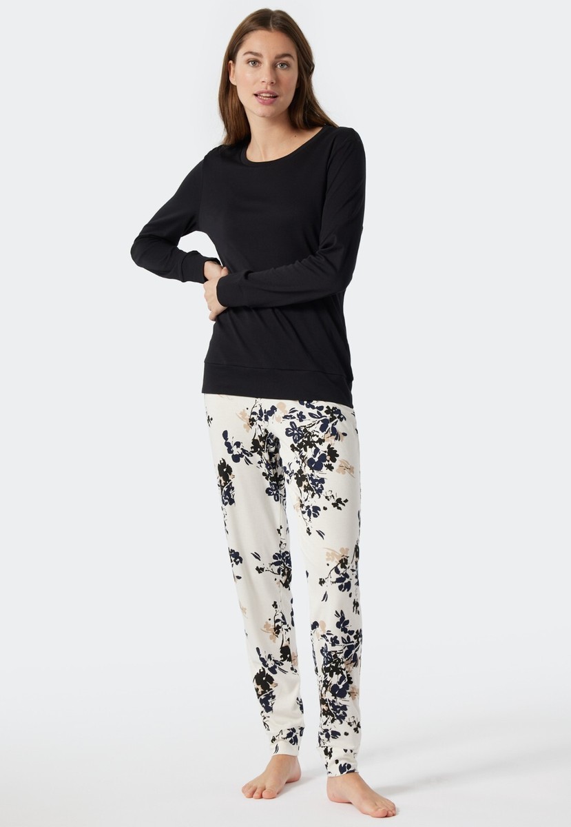 Schiesser womens Schlafhose Lang Mit Bündchen Baumwolle Stretch - Mix