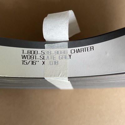 Wilsonart WD91 Slate Grey PVC Edge Banding 15/16'' x .018'' x 500ft Roll