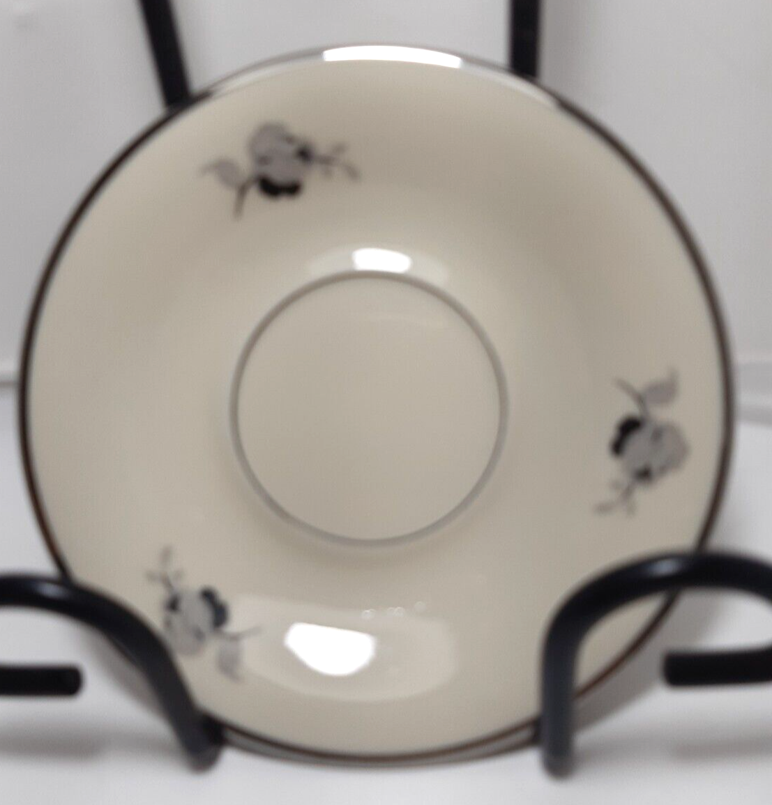 KPM Kjøbenhavns Porcellain Maleri Vallø Black Rose Spare Saucer