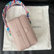 Nwt $1695 Valextra Tric Trac Box Top Handle Bag In Pink Epsom Leather