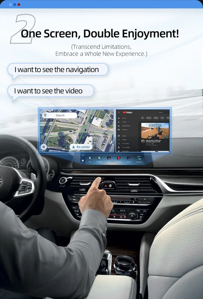 OTTOCAST AIBOX i3 For BMW Wireless Carplay & Android Auto Adapter w/YT+Netflix - Bild 3 von 4