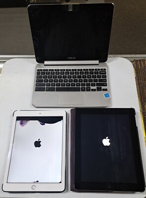 Electronics LOT! 1 - chrome notebook 2 - IPads - For Parts