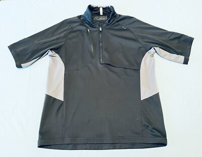 RLX Ralph Lauren Women s Medium Golf Half Zip Pullover Black W/zipper Pocket