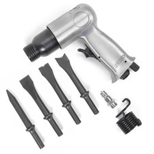 Image of 150mm Air Hammer Chisel Set With 4 Chisels Compact Design Tool For Compressor UK