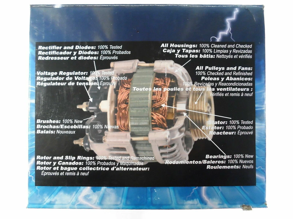 Alternador compatible con Volvo 760 1983-1986 Premium Reman Beck Arnley 186-0356 Foto 3 de 4