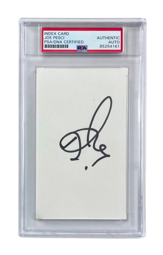 TARJETA ÍNDICE JOE PESCI firmada con autógrafo 3x 5 Goodfellas losa certificada PSA/ADN - Imagen 5 de 5