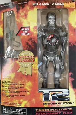 T2 Endoskeleton Toy Island 15  Tall Electronics Sound Effects & Glowing Eyes.