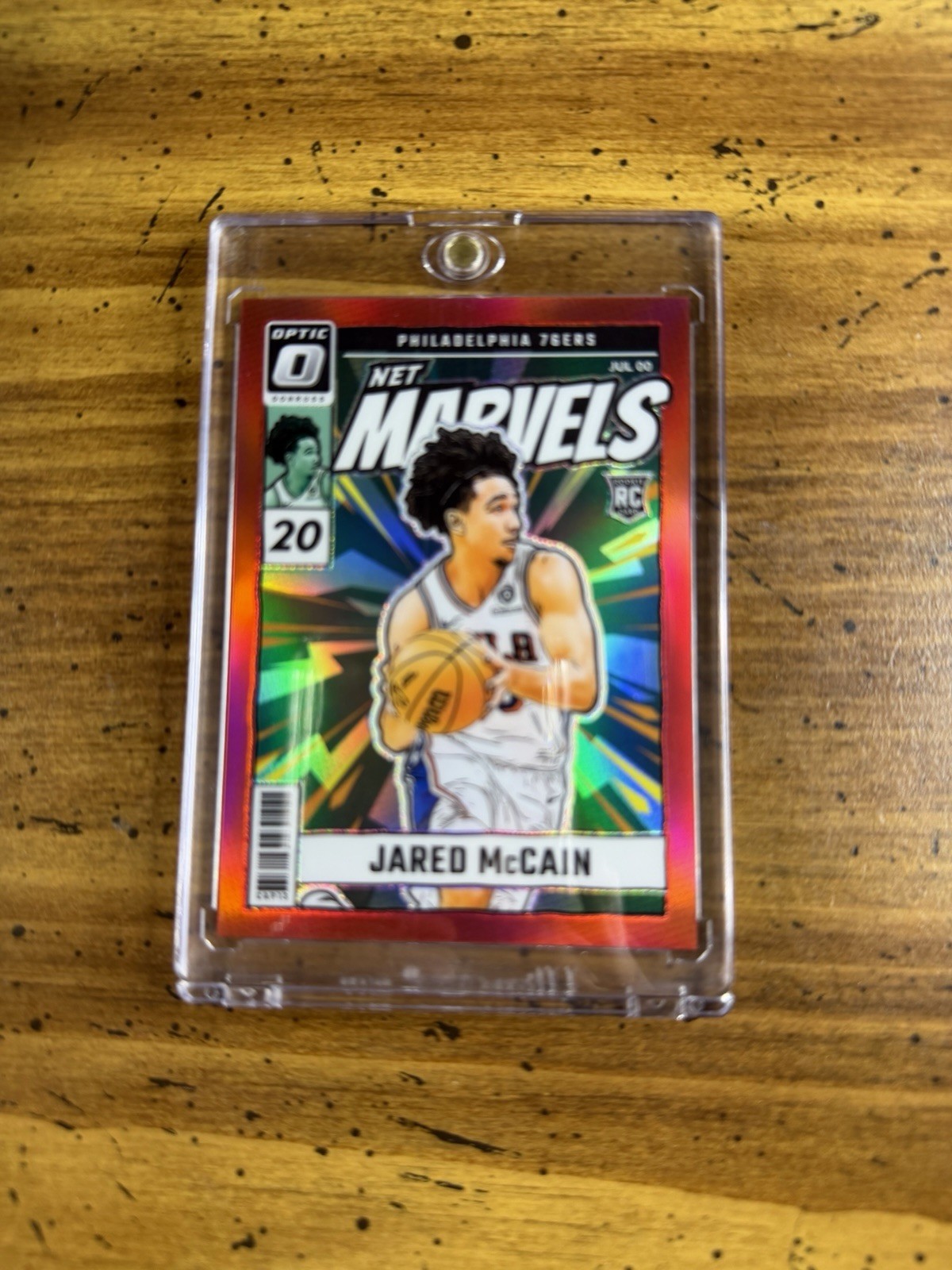 JARED MCCAIN 2024-25 DONRUSS OPTIC ROOKIE NET MARVELS RED PRIZM RC /99 Q0234