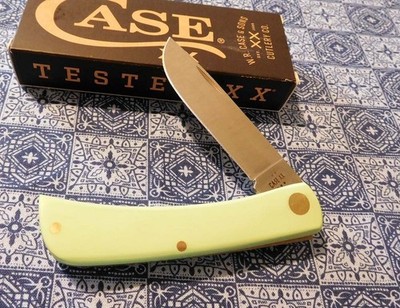 CASE XX New 63834 Mint Green Synthetic Handle  1 Blade Sodbuster Jr Knife/Knives