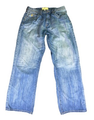 Vintage Roca Wear Jeans Men's 38 Loose Fit Hip Hop Y2K Blue Denim Wash