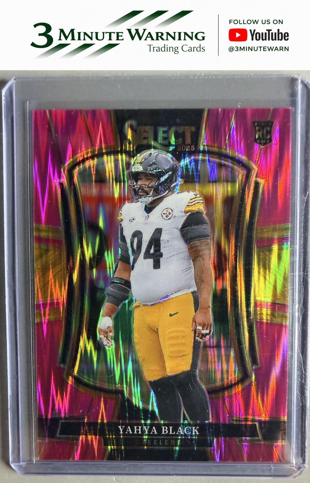 2025 Panini Select #153 Yahya Black Pink Prizm Shock
