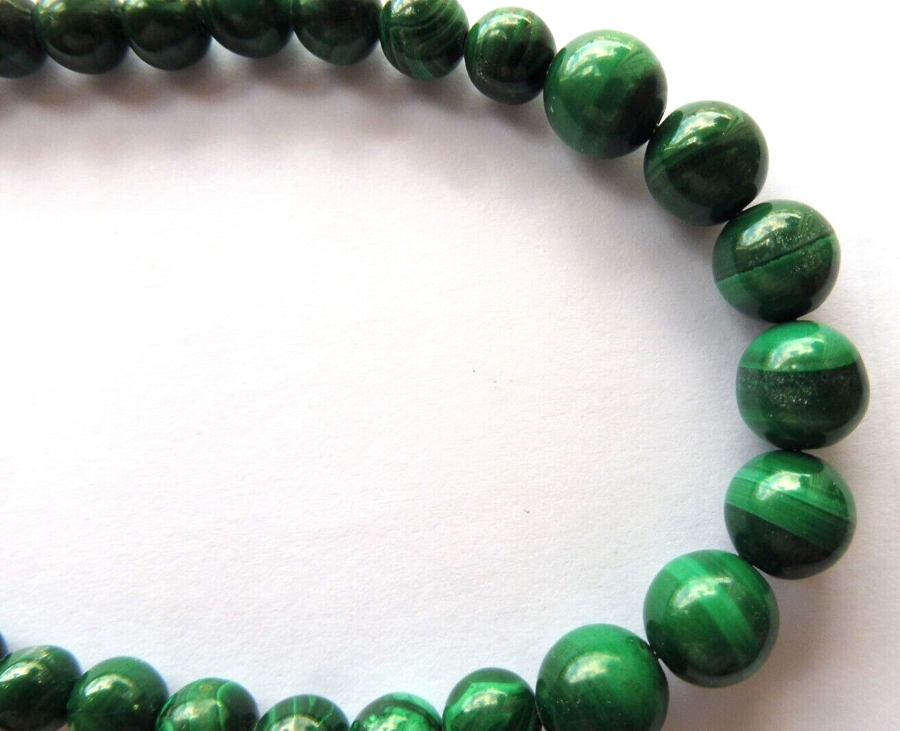 Collier malachite véritable anti-ternissement, pierres de 155 cts et argent durable