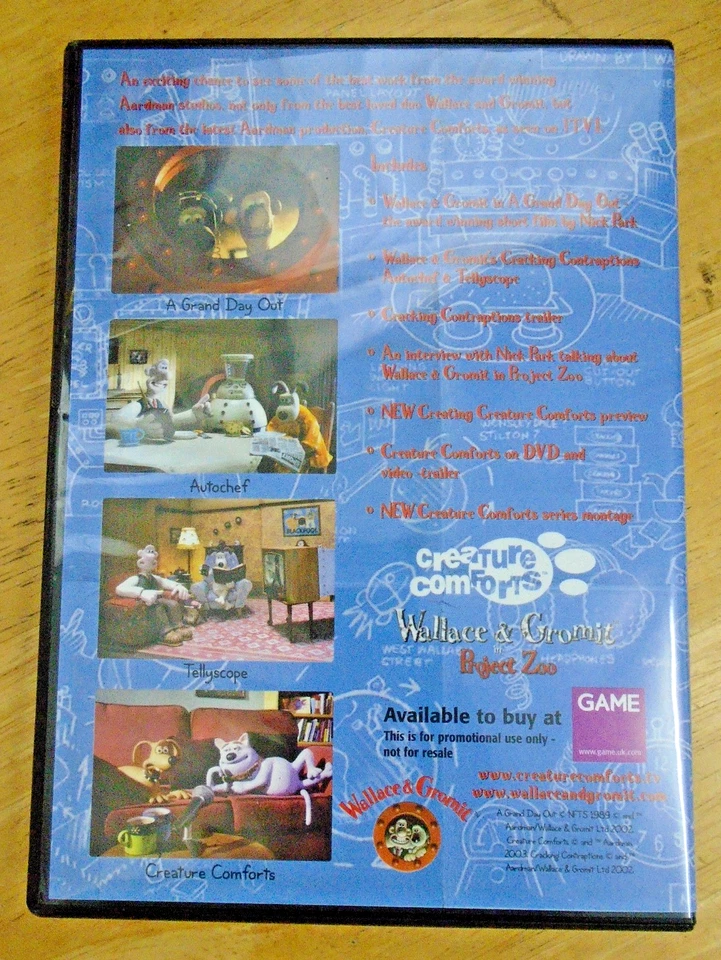 Wallace & Gromit - Limited Edition - DVD - Rare Promotional item - R2 - VGC - Image 2 of 3