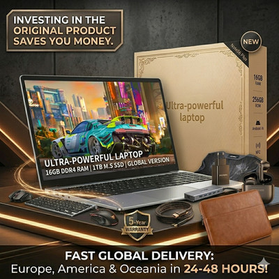 Laptop 14,1'' Ultra Slim Intel N3700 16GB RAM 1TB SSD Windows 11 Arbeit Gaming