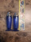HAZEL ATLAS NEWPORT HAIRPIN COBALT BLUE DEPRESSION GLASS SALT & PEPPER SHAKERS