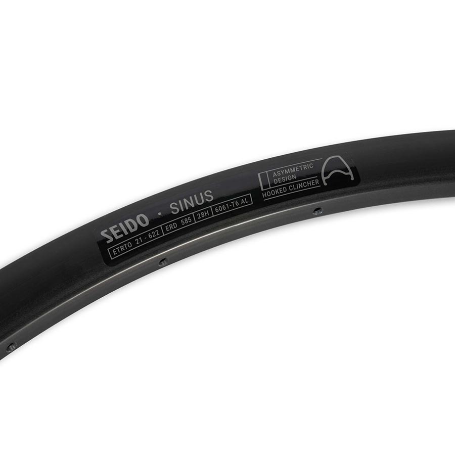 Seido Sinus 700C Gravel Rim - Асимметричное бескамерное алюминиевое колесо с гравийным ободом
