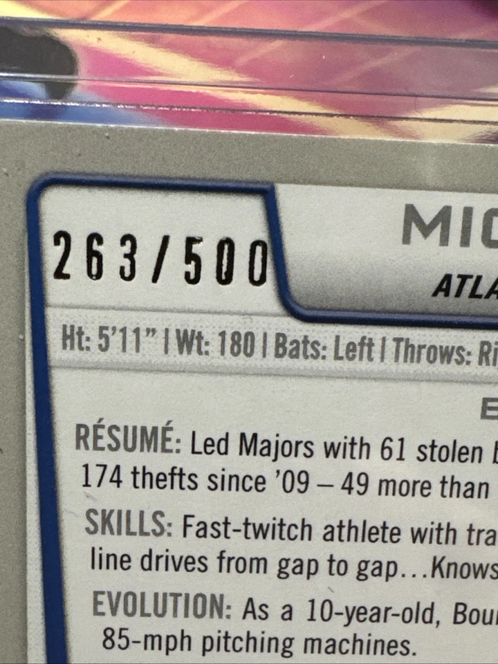 Michael Bourn 2012 Bowman #44 Blue #/500 - Image 3 of 4