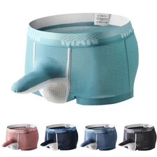 Men Elephant Trunk Breathable Boxer Briefs Underwear Pouch Comfortable