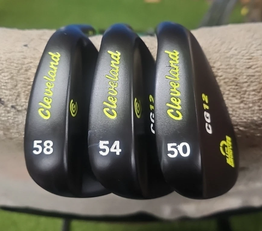 CLEVELAND CG12 BLACK NITRIDE 3 WEDGE SET 50-54-58 SPINE ALIGNED NEW BLACK KBS - Image 2 of 4