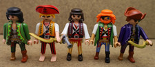 5 x stara wiewiórka w paski Playmobil piraci drewniana noga broń śródziemnomorska rzadka #3