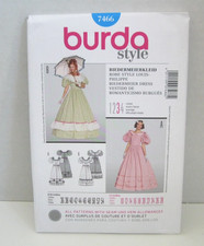 Burda 7466 Biedermeier / Antebellum Costume Misses' 10-28 Pattern Uncut