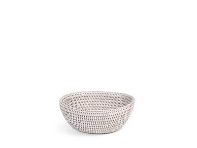 H&H Korb Rattan gebleicht ovale Form 17,5x6,5x15 cm                      