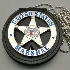 Brand NEW U.S. badge Collection Product Marshal Silver Movie prop