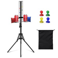 Cornhole Scoreboard with Drink Holder, Height Adjustable Foldable Cornhole Sc...