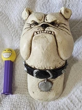 English Bulldog Drapery Rod Holder, Resin, Telle M. Stein 2003, The Stone Bunny