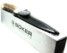 Argentine Gaucho Facon Boker Arbolito Antler Carbon Steel NEW 11" knife & Sheath