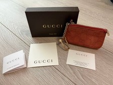 GUCCI GG pattern micro GG leather coin case with keyring From Japan
