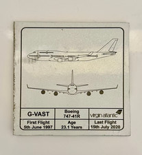 Virgin Atlantic Boeing 747 G-VAST engraved fuselage skin square