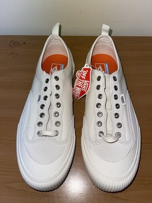 Vans Destruct Sf White Authentic Classic Canvas Skate Mens 11.5 Shoe Sneaker NWT