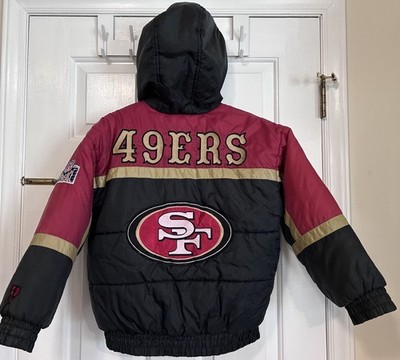 Vintage San Francisco 49ers Pro Player Reversible Puffer Jacket Youth Medium NFL