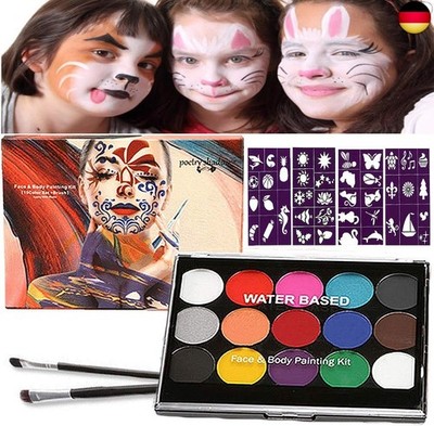 Halloween Kinderschminke Set, Face Paint Body Paint für Kinder und Erwachsene