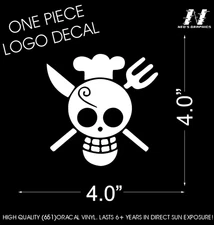 ONE PIECE LOGO Japanese Anime Sanji Decal CUSTOM High Quality Logo Sticker cool