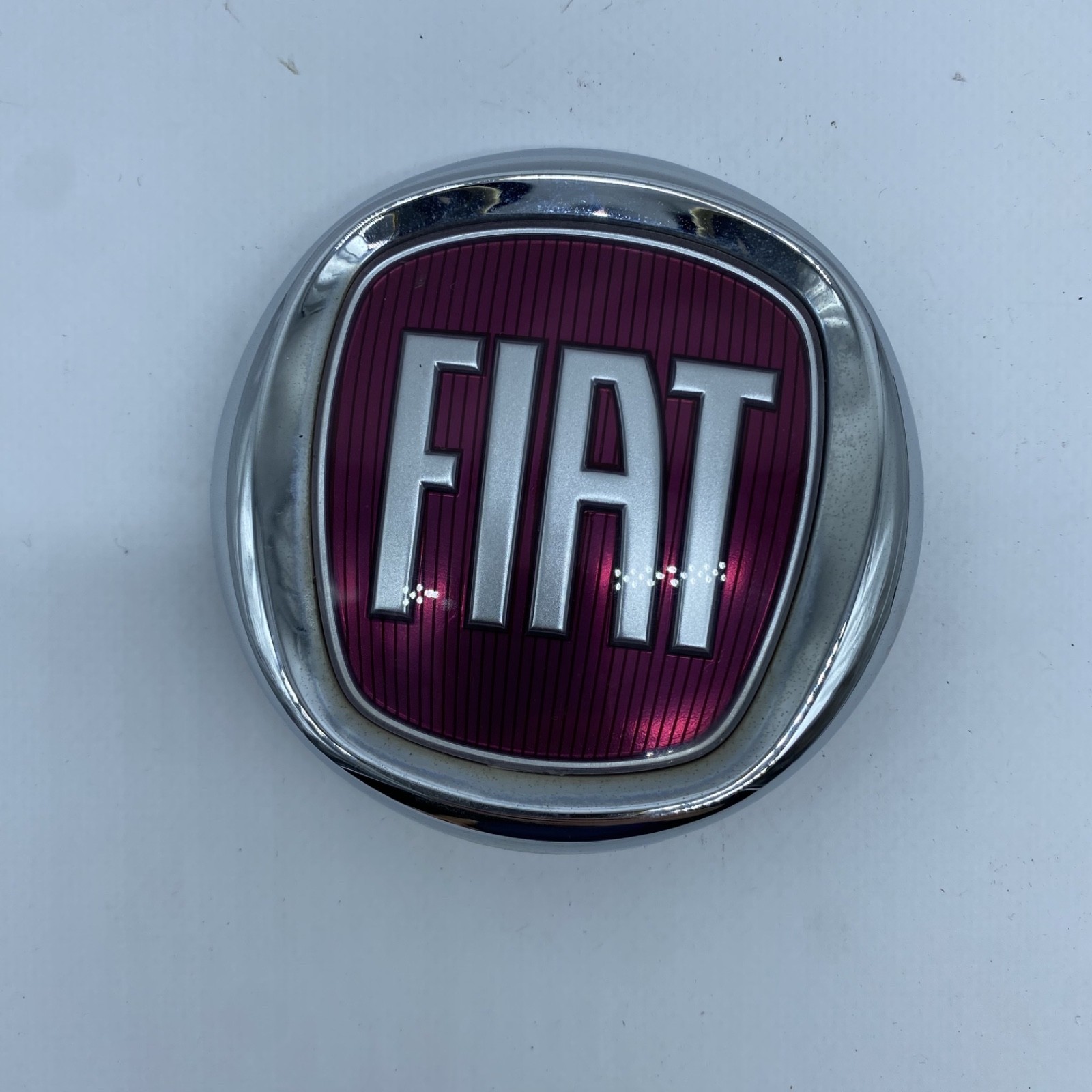 STEMMA LOGO FREGIO FIAT 500 PANDA PUNTO ORIGINALE USATO 95x93mm ROSSO