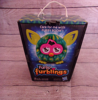 2013 Hasbro Furby Furblings Teal and Yellow spotted Mini Furby Boom
