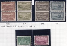 CANADA 1946 Peace unmounted Mint SG 401-406 Sc 268-273 £50 in SG